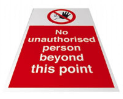 no unauthorised person beyond this point