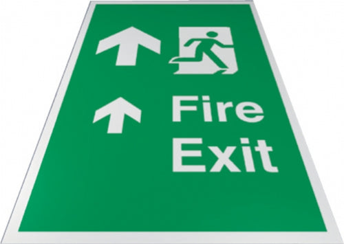 fire exit floor signs