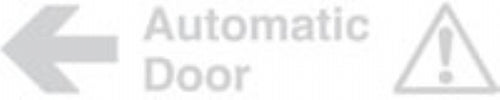 glass awareness automatic door arrow left