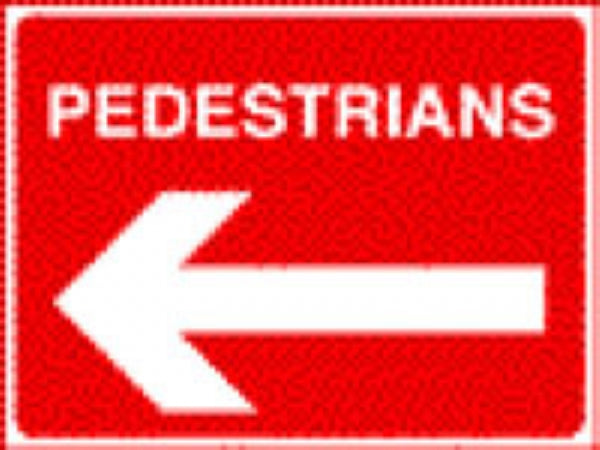 Pedestrians arrow left