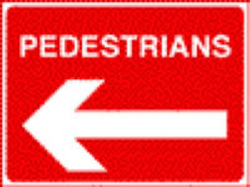 Pedestrians arrow left