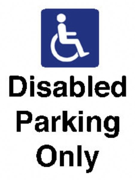 disabled parking only