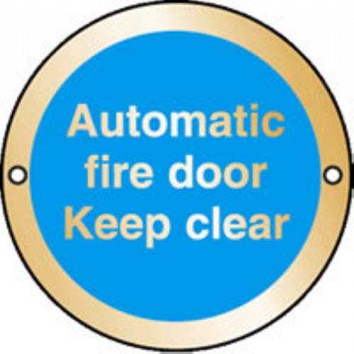 automatic fire door keep clear