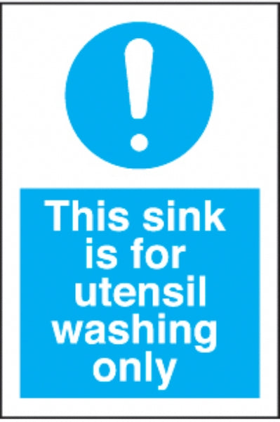 this sink is for utensil wash only