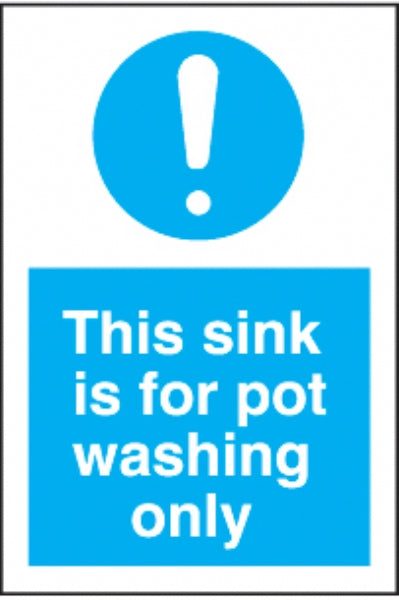 this sink is for pot washing only