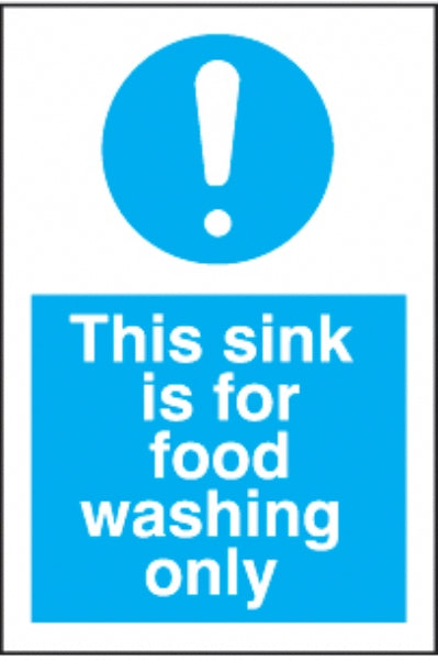 this sink is for food washing only