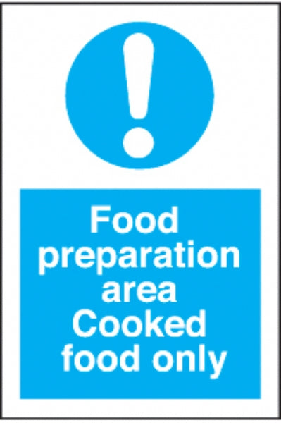 food preperation area - cooked food only