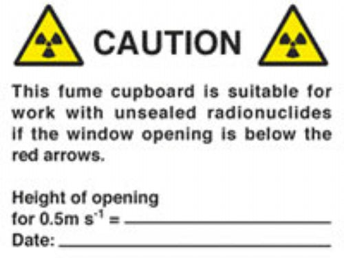 caution fume cupboard