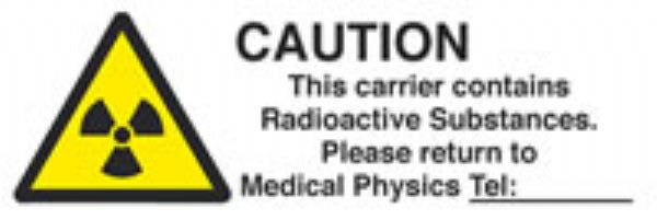 caution - carrier: radioactive substances