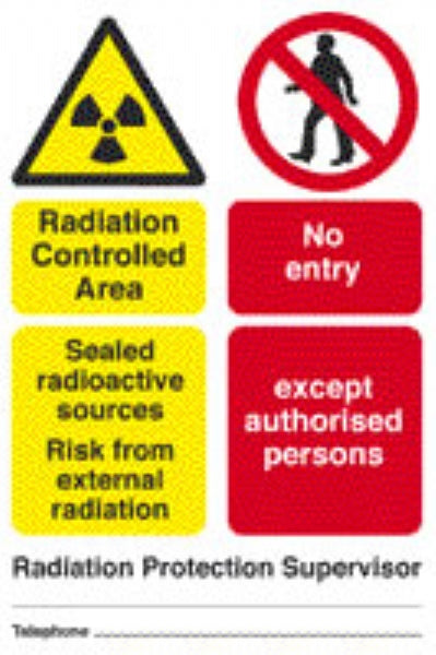 rad. control. area - sealed radioactive sources