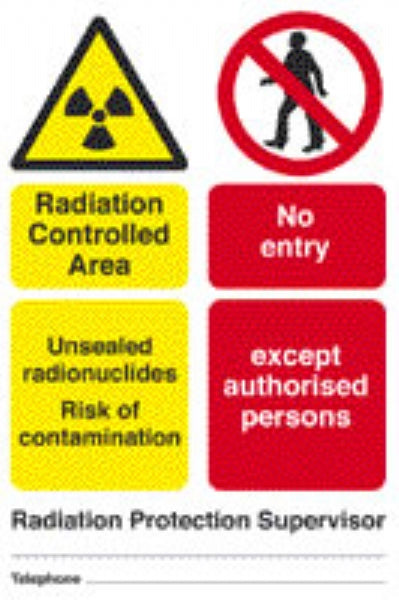rad. control. area - unsealed radionuclide