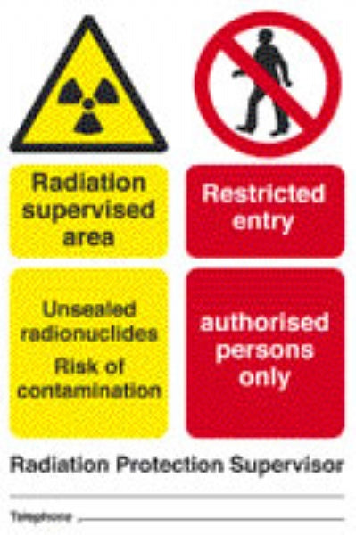 rad. supervised area - unsealed radionuclide