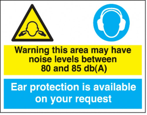 warning noise levels 80-85 db(a)
