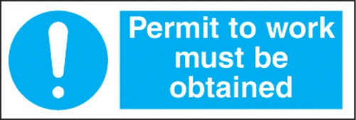 permit to work must be obtained