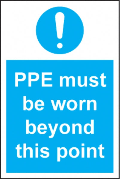 PPE must be worn beyond this point