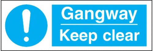 gangway keep clear