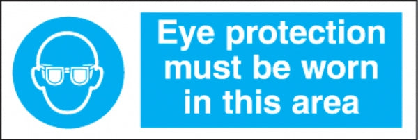eye protection must be worn in this area