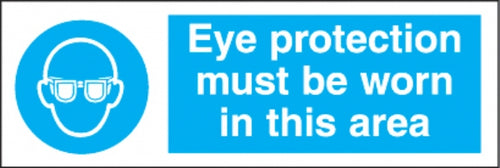 eye protection must be worn in this area