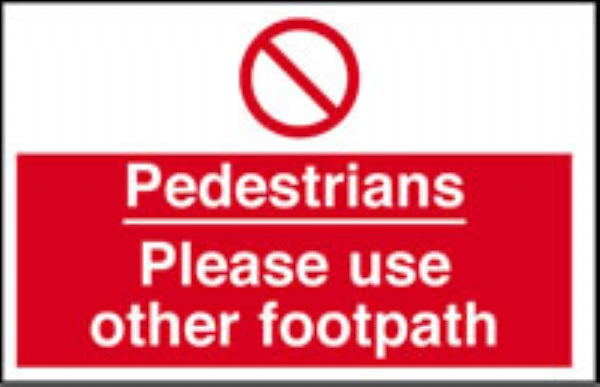 pedestrians use other footpath
