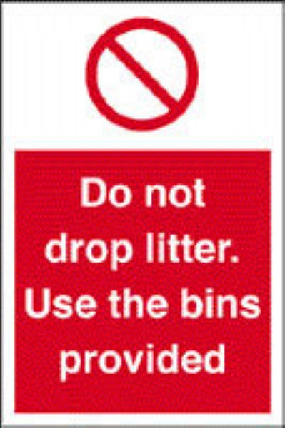 do not drop litter - use the bins provided