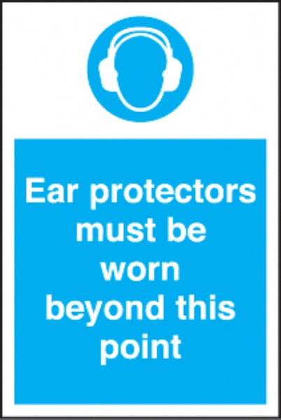 ear protectors must be worn beyond