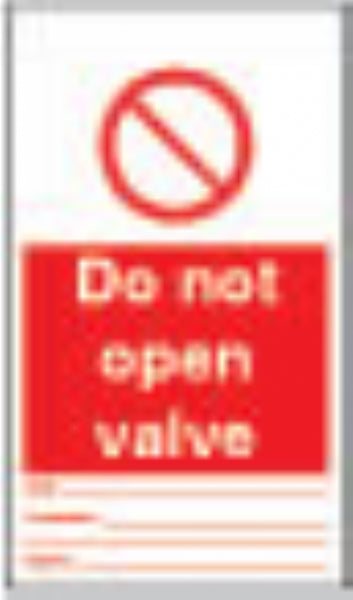 Do not open valve
