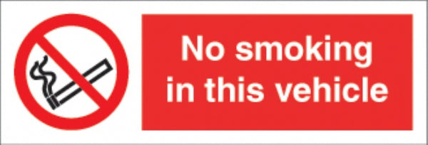 No smoking in this vehicle