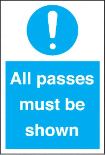 all passes must be shown