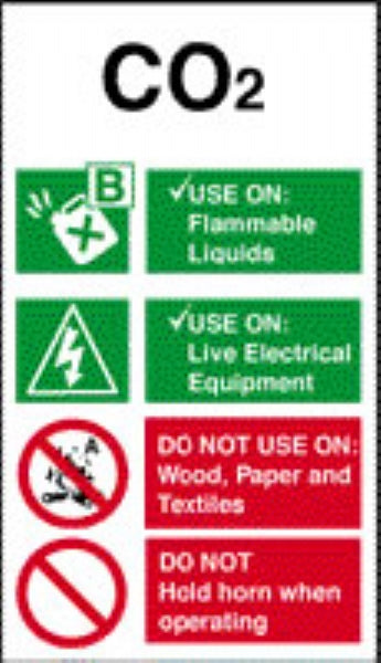 co2 extinguisher back board