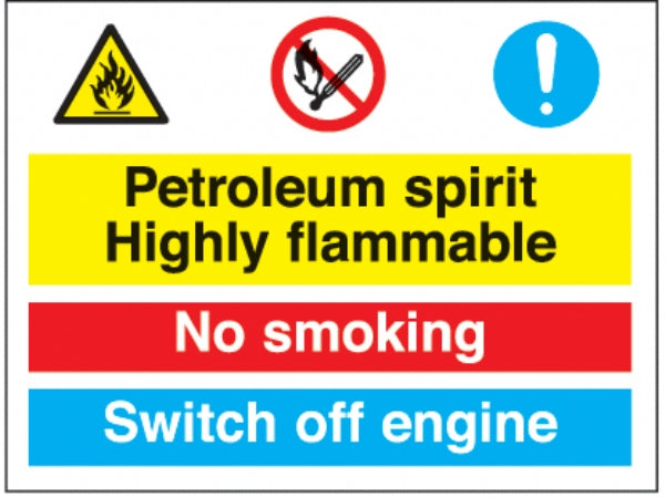 petroleum sprit no smoking switch off/