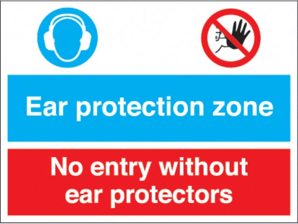 ear protection zone - no entry without ear protector
