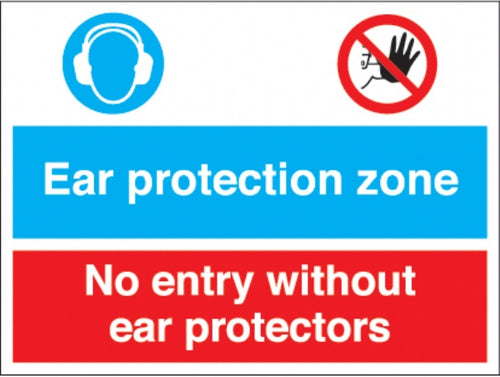 ear protection zone - no entry without ear protector