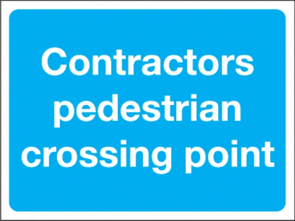 contractors pedestrian crossing point
