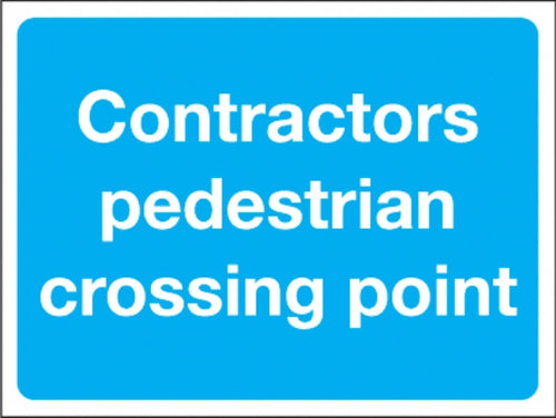 contractors pedestrian crossing point