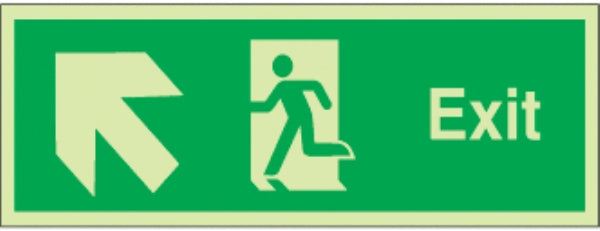 exit arrow diag up left