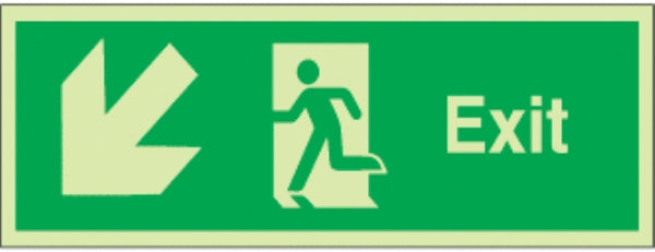exit arrow down diag left