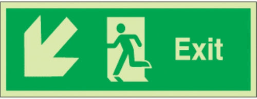 exit arrow down diag left