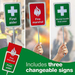 First Aider & Fire Marshal A5 Desk Sign