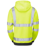 Leo Workwear Goodleigh Yellow EcoViz Hi Vis Hooded Sweatshirt