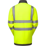 Leo Workwear SS07 Arganite Yellow EcoViz Air Layer Full Zip Hi Vis Sweatshirt