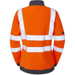 Leo Workwear Elberry Orange EcoViz 1/4 Zip Women's Hi Vis Sweatshirt