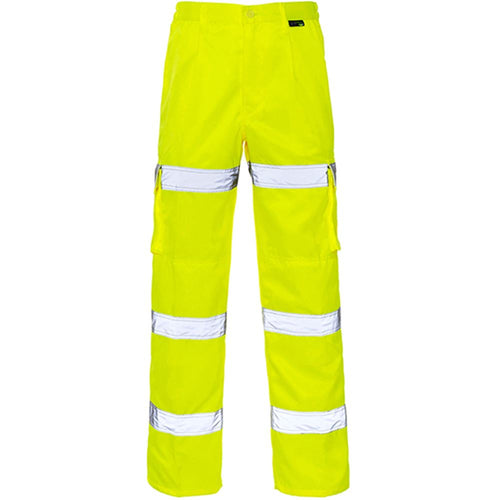 Supertouch Yellow 3 Band Hi Vis Combat Trousers