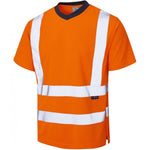 Leo Workwear Braunton Orange Coolviz EcoViz Hi Vis T-Shirt
