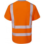 Leo Workwear Larkstone Orange EcoViz Coolviz Plus Hi Vis T-Shirt
