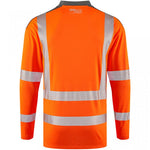 Leo Workwear Watermouth Orange EcoViz Coolmax Performance Long Sleeve Hi Vis T-Shirt