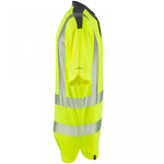 Leo Workwear Watermouth Yellow EcoViz Coolmax Performance Long Sleeve Hi Vis T-Shirt