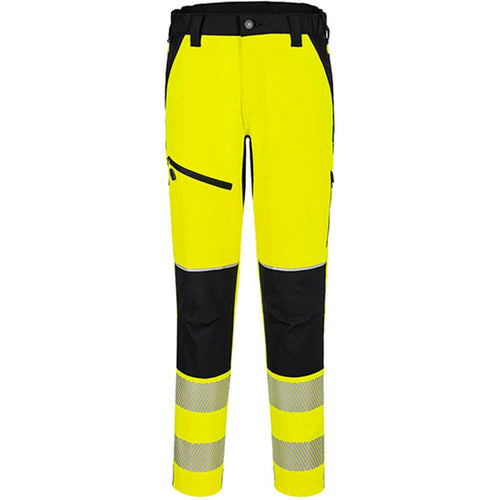 Portwest T140 PW3 Yellow Stretch Hi Vis Trouser