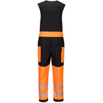 Portwest T150 PW3 Orange Waterproof Breathable Hi Vis Rain Salopettes (3L)