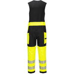 Portwest T150 PW3 Yellow Waterproof Breathable Hi Vis Rain Salopettes (3L)