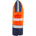 Leo Workwear Forda Orange/Navy EcoViz Performance+ Hi Vis T-Shirt
